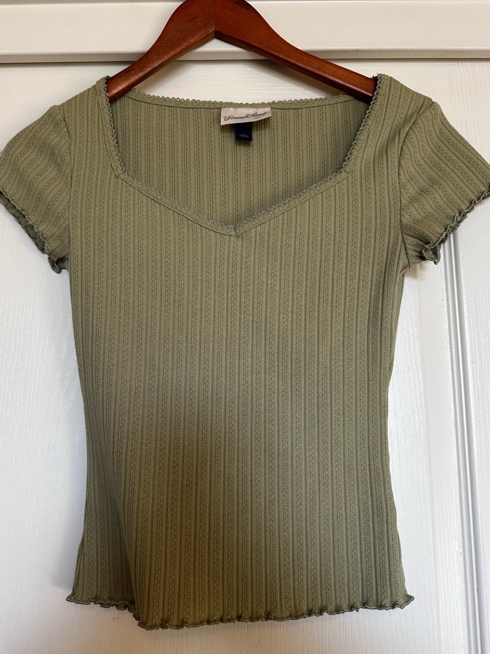 Women's Short Sleeve Pointelle
Sweetheart Neck T-Shirt - Universal
Thread